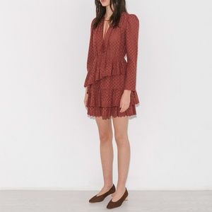 ULLA JOHNSON  umber josette dress size 0